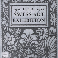 Umschlagseite des Katalogs zur Ausstellung „The Swiss Art Exhibition in the United States 1921-1922“ am Brooklyn Museum in Brooklyn, NY, Anfang 1921